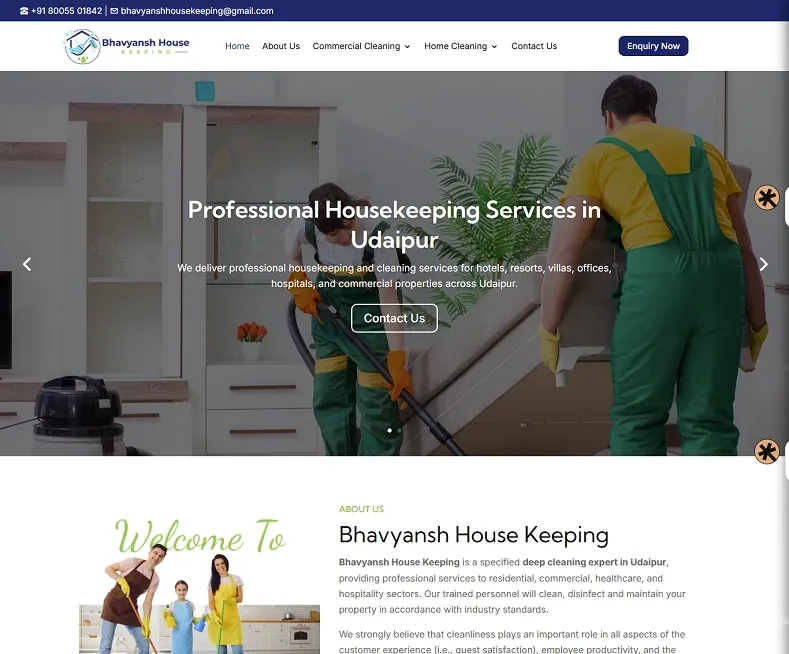 Bhavyansh House Keeping website