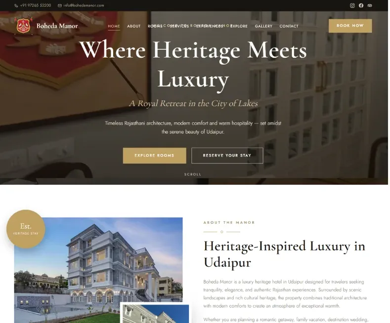 Boheda Manor website
