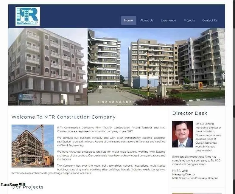 Mtr Construction Company website