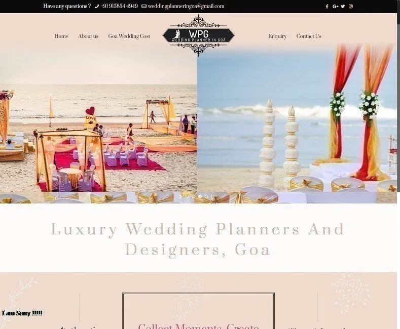 Wedding Planner In Goa website