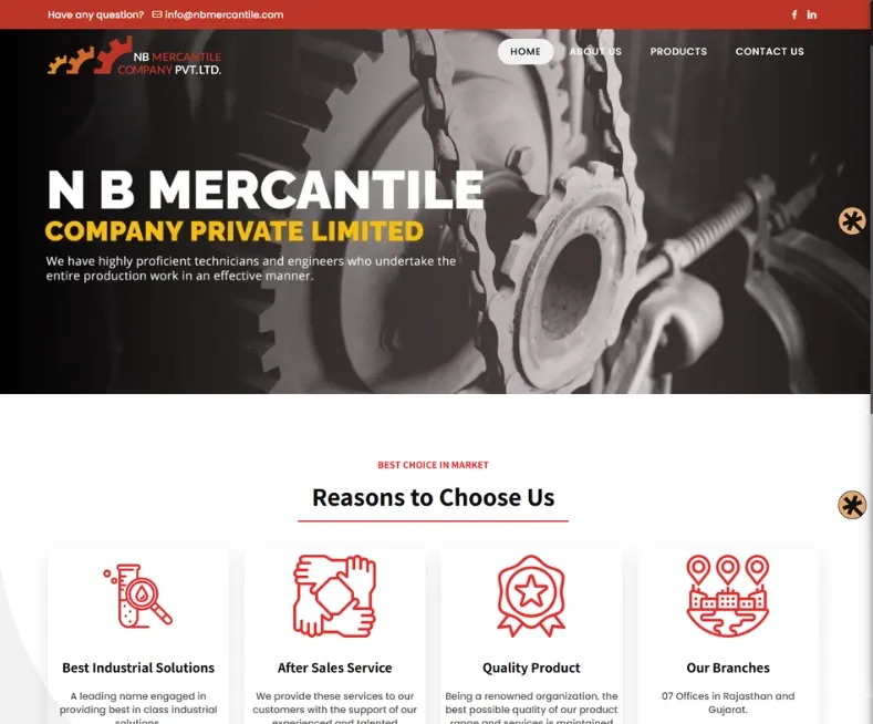 NB Mercantile website