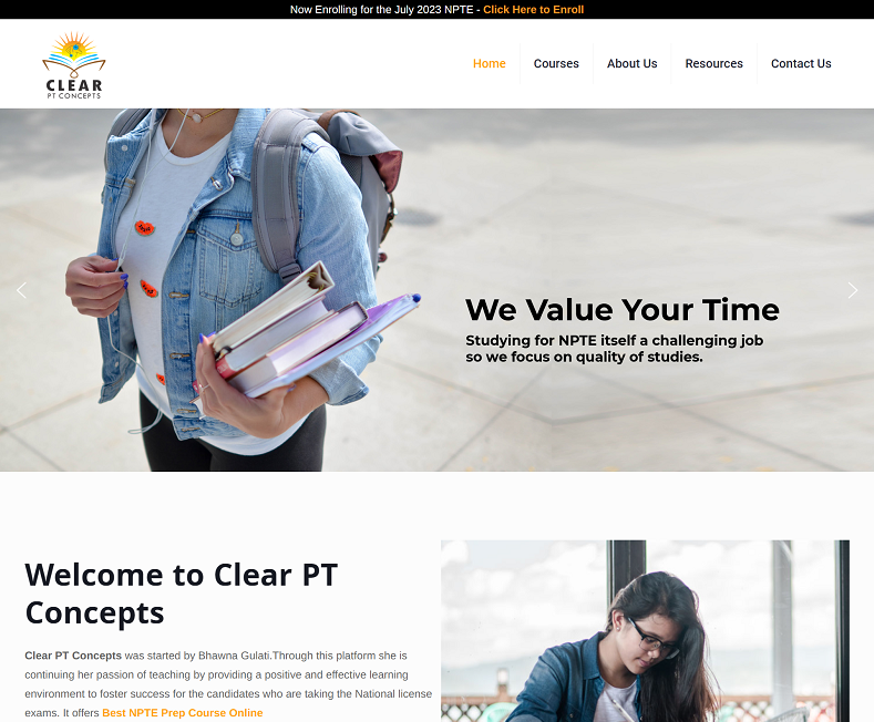 clear PT concepts-NPTE Online Preparation Course