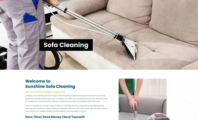 Sunshine Sofa Cleaning Trusted Cleaning Service Provider in Udaipur